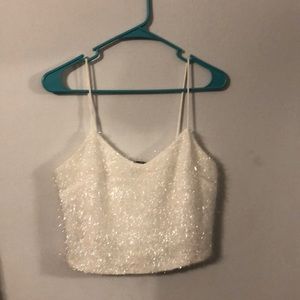 White Forever 21 party top (never worn)